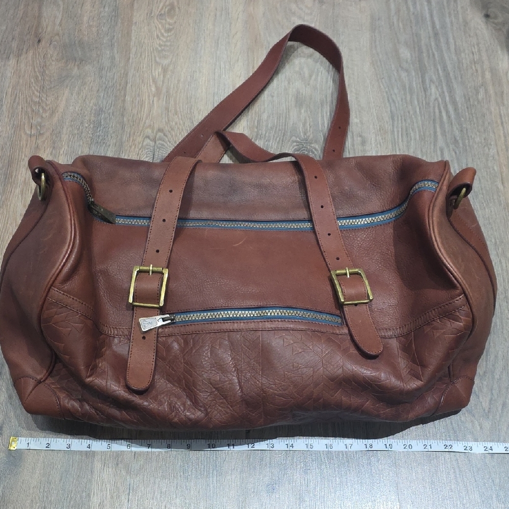 Pendleton Brown Leather Duffel Bag